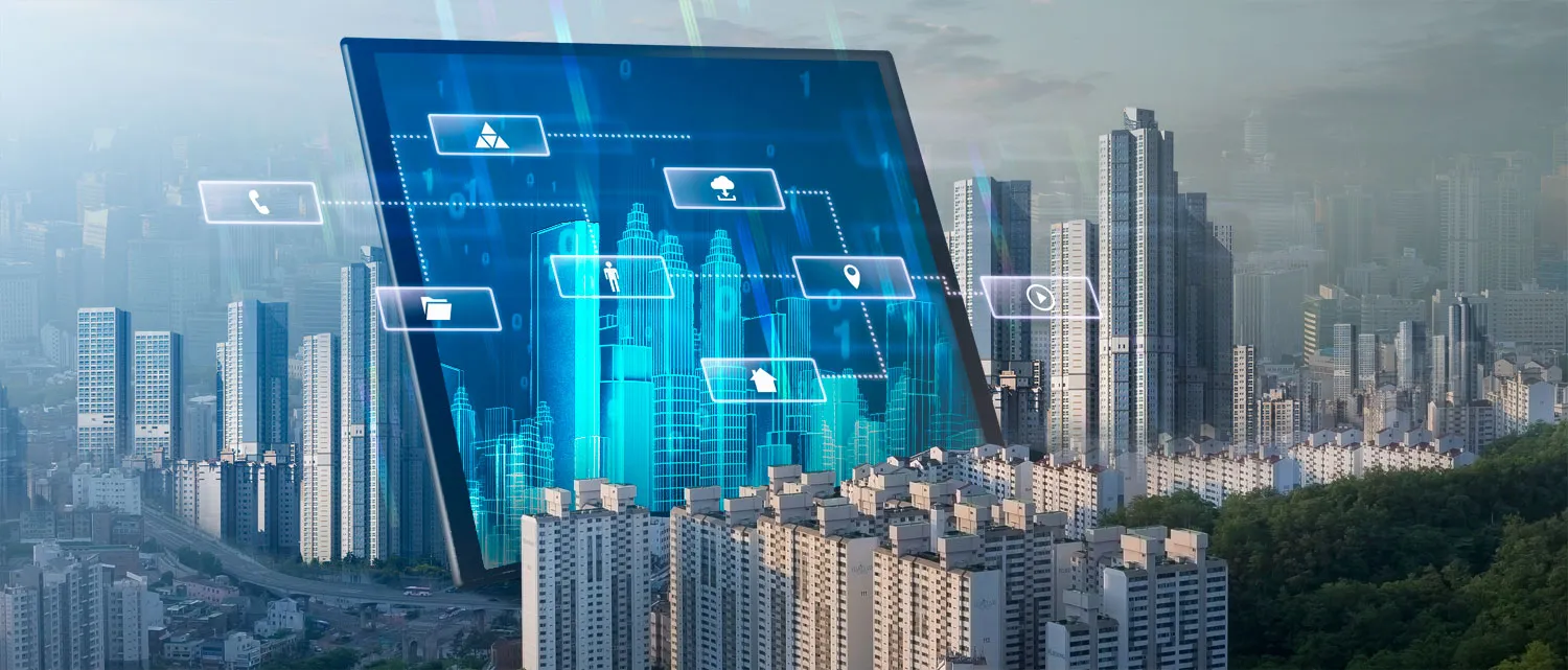 도시 환경을 기반으로 한 디지털 트윈 시뮬레이션 개념도